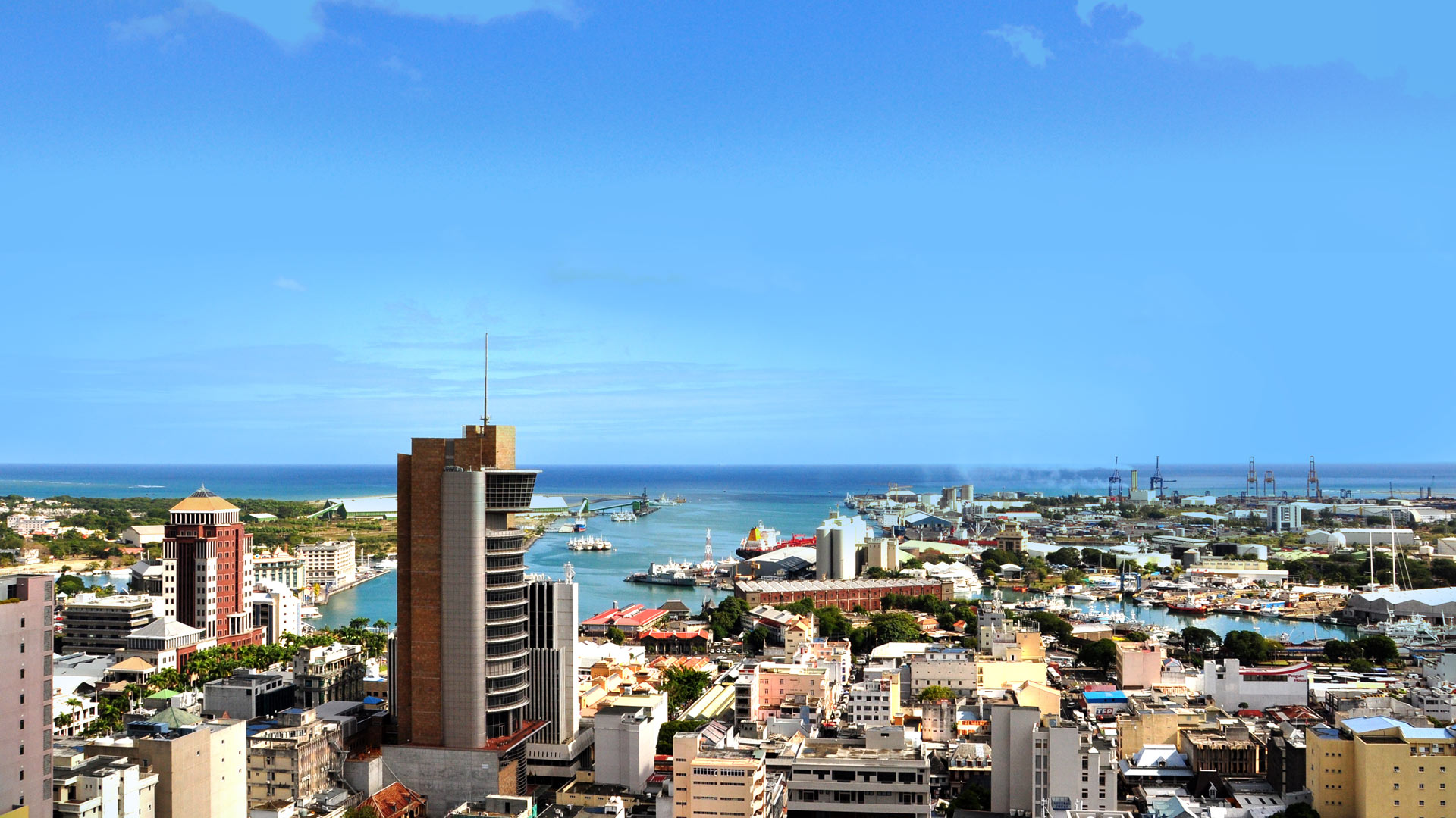 Port Louis, Mauritius, seen from above